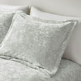 thumbnail image 3 of Reversible Velvet Comforter Set, Twin Size Bedding Set Luxe Velvet with Sherpa Reverse, Winter Fluffy Comforter Bed Set with 2 Shams, 3 Piece, Grey, 3 of 7