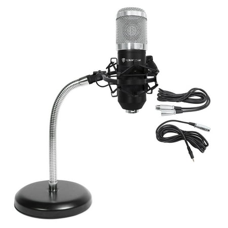 Rockville RCM01 Studio Podcast Recording Microphone+Samson Gooseneck Mic Stand