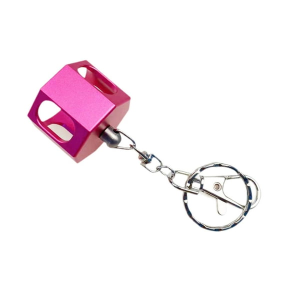 Guardoinrt Porte-Clés Craie pour Queue de Piscine Portable Étui Rose Transport de Craie Compact Aluminium Rose 3x8,7 cm