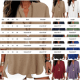 thumbnail image 3 of Endives Womens Linen Shirts 3/4 Length Sleeve Womens Shirt Blouses Spring Tops 2026 Beach Vacation Summer Wine, 3 of 7