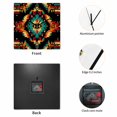 thumbnail image 2 of Boho Orange Teal Wooden Wall Clock Silent Non Ticking, Geometric Vintage Southwestern Ethnic Square Wall Clocks Battery Operated, Decor Clock for Home Office, Living Room, Kitchen, 12 Inch, 2 of 9