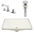 thumbnail image 1 of American Imaginations 20.75-in. W CSA Rectangle Bathroom Undermount Sink Set In Biscuit - Chrome Hardware - Overflow Drain Incl. AI-27100, 1 of 1
