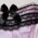thumbnail image 3 of Sexy Satin Lace Overlay Corset Bustier Overbust Burlesque Corselet Top Bodyshaper Lingerie Showgirl Party Costume Plus Size, 3 of 3