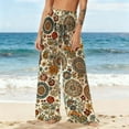 thumbnail image 2 of Women's Pants Casual,Womens Sheer Beach Pants See Through Mesh Bottoms for Bathing Suit Beach Wide Leg Swim Cover Up Pants, 2 of 7