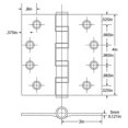 thumbnail image 3 of Stainless Steel Black 4Inch Door Hinges for Exterior Doors Ball Bearing Door Hinges 4In X 4In Door, 3 of 5
