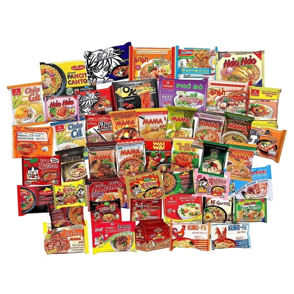 HCG Ramen Noodle Variety Pack of 10 Noodles from MAMA, Indomie, , Lucky Me, and More