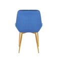 thumbnail image 5 of Porthos Home Dayo Set Of 2 Velvet Dining Chairs With Low Back, Shallow Scoop Seat And Golden Chrome Legs (Armless Design Is Suitable For Small Kitchens And Dining Areas), 5 of 7