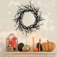 thumbnail image 6 of Vrorvz Halloween Decorations Wreath for Indoor Outdoor with Eerie Spooky Feel Safe Materials for Home Party Porch Decor Door Enthusiasts 17.7x17.7x1.2in Black, 6 of 6