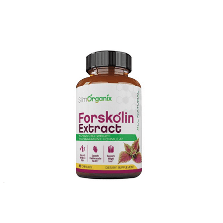 Slim Organix Forskolin- Maximum Strength Fat Burner- 100% Natural, Pure, Potent Ingredients(Best Coleus Forskohlii on the Market) - Safe Weight Loss Supplement for Women & Men- 30