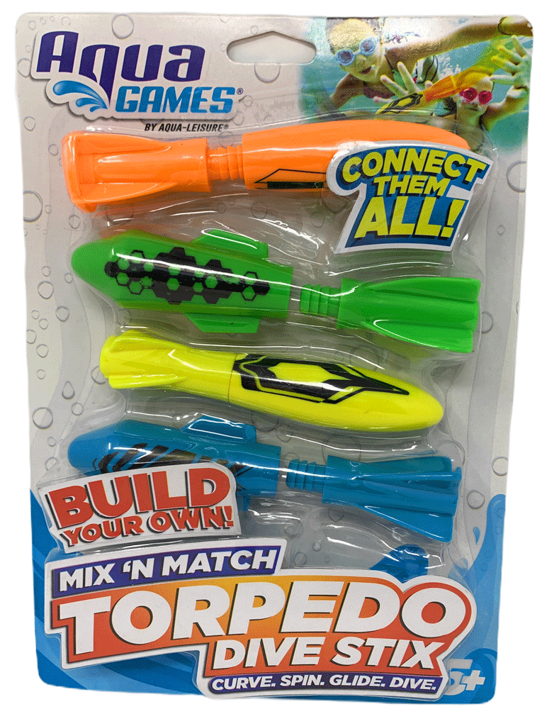 Aqua Games Build Your Own Dive Torpedos Dive Stix with Changeable Tail