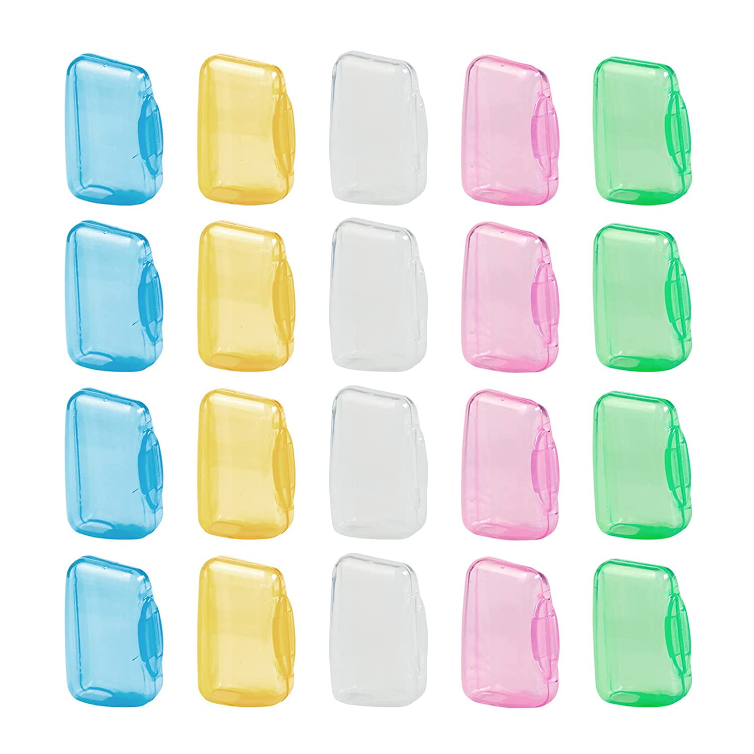20Pcs Portable Toothbrush Head Case Covers Travel Camping Holder Brush Cap Case 