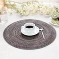 thumbnail image 4 of Ludlz Concise Round Linen Braided Cup Coaster Heat Insulated Bowl Plate Place Mat, 4 of 8