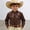 F31-Brown2, variant on FYDUU Boys Western Cowboy Shirt Printed Long Sleeve Regular Fit Dress Shirts Casual Button Down Shirts For Kids Festival Party Tops Streetwear 6-7 Years