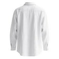 thumbnail image 4 of LIaqionyy Mens Button down Shirt Cotton Linen Casual Long Sleeve Dress Shirts Collared Fashion Tops with Pocket, 4 of 6