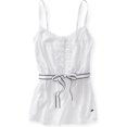 thumbnail image 1 of Camiseta sin mangas con volantes Aeropostale para mujer color blanco extragrande, 1 of 1