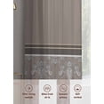 thumbnail image 6 of Boho Brown Flower Sheer Curtains 63 Inch Length 2 Panels Set Window Treatments, Abstract Bohemia Pesley Floral Rod Pocket Semi Curtains for Living Room/Bedroom/Kitchen Décor, 104"W x 63"L, 6 of 7
