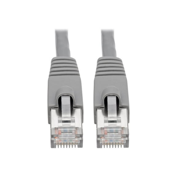 Tripp Lite Cat6a Snagless STP Network Patch Cable 10G Certified PoE Gray 3ft