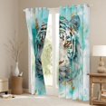 thumbnail image 3 of Castle Fairy Children Teenagers Tiger Animal Black Out Curtains,Gradient Marbling Watercolor Curtains Pack of 2 (42x63 Each),Jungle Animal Bedroom Curtains,Breathable Home Decor, 3 of 6