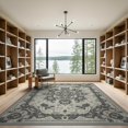 thumbnail image 2 of ODIKA Vintage Medallion With Traditional Floral Scroll Border Retro Flowing Dynamic for Great Room, Indoor Open Concept, Large Living Low Profile Flatwoven, 2 of 7
