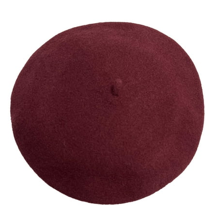 Parkhurst of Canada Classic Wool Basque Beret-Unisex (Mulberry Wine), One Size