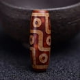 thumbnail image 4 of Natural Nine-Eye Dzi Bead Necklace Pendant Tibetan Handcrafted Spiritual Jewelry Accessory, 4 of 7