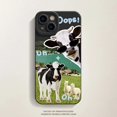 thumbnail image 3 of Korean Cute Collage Sunglasses Cow Phone Case For iPhone 15 14 13 12 Pro Max 11 Lovely Cool Silicone Shockproof Soft Back Cover, 3 of 5