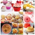 thumbnail image 7 of Silicone Cupcake Moulds Reusable Baking Cups Nonstick Bakeware Muffin Bread Cake Molds Cupcake Baking Liners, 24-Pcs Colorful, 7 of 7