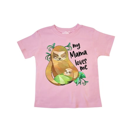 

Inktastic My Mama Loves Me Cute Sloth and Baby Gift Toddler Boy or Toddler Girl T-Shirt