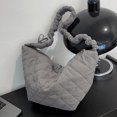 thumbnail image 1 of Bolso bandolera para mujer, bolso de bola de masa hervida de algodón, correa fruncida ajustable, bolso diario para mujer, 1 of 8