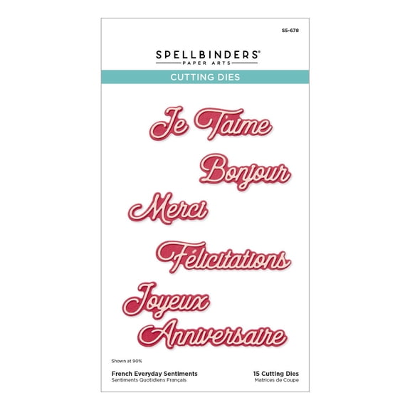 Spellbinders Etched Dies from International Sentiments-French Everyday