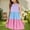 Purple, variant on Spazoro Toddler Girls A-Line Dress, Color Block Sleeveless Round Neck with Tie Straps Princess Dresses for Child Girls Light Blue Size 4-5T