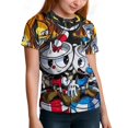 thumbnail image 6 of Cuphead T-Shirts for Boys Girls, Kids 3D Print Short Sleeve, Unisex Crew Neck Tee Shirts for Youth, 6 of 9