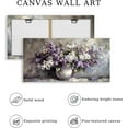 thumbnail image 5 of Large Wall Art for Living Room Purple Flowers Still Life Decoration Print Floral Botanical Painting Rustic Wall Decor for Kitchen Dining Room Modern Farmhouse - 20"x40", 5 of 7