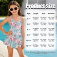 thumbnail image 5 of FOR U DESIGNS Girls' Sleeveless One-Piece Swimsuit Comfortable Tropical Kids Bathing Suit Swimwear Skirted Bathing Suit, Cherry Blossom Marble, 5 of 7