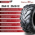 thumbnail image 2 of WANDA Set of 4 ATV/UTV Tires 25X8-12 25X10-12 P341 Solid Deep Tread for 2000-2009 ARCTIC CAT 500, 2 of 5