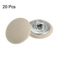 thumbnail image 3 of Uxcell 20pcs 24L Fabric Cloth Covered Button 15mm Metal Shank Round Sewing Buttons for Suits Dress Blouses, Beige, 3 of 5