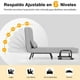 thumbnail image 5 of Sofá cama Convertible Costway Silla de Dormir Individual Gris claro, 5 of 9