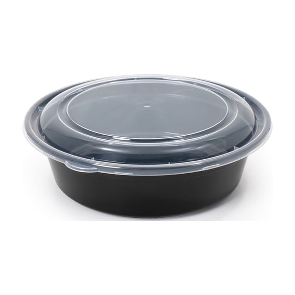 Mainstays 5-Pack Round Meal Prep Containers with Lids, 1L, BPA-Free, Microwave & Dishwasher Safe, Ideal Use for Meal Prep and Batch Cooking