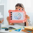 thumbnail image 4 of Magnetic Drawing Board for Kids with Three Primary Colors, No-Mess Learning Tool for Painting and Letter Practice, One-Button Erase and Portable Easy-Grip Handle (Red), 4 of 4