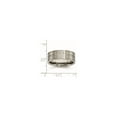 thumbnail image 6 of Mens Titanium Christian Ring with Cross and Fish Symbol, Brushed and Polished Finish, Faith Band, Religious Jewelry, Spiritual Devotion Style, 6 of 8
