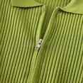 thumbnail image 5 of Diufon Womens Fall Cardigans Solid Color Casual Sweaters Lapel Collar Zipper Long Sleeve Coats, 5 of 6
