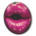 thumbnail image 3 of Designart 'Purple Woman Lip Makeup ' Modern Wood Wall Clock, 3 of 5