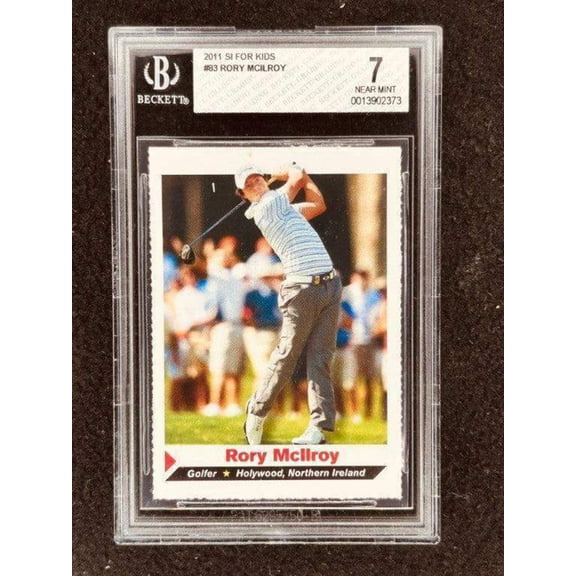 Rory McIlroy 2011 Sports Illustrated for Kids golf Rookie Card graded BGS 7 NrMt