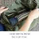 thumbnail image 5 of Bolso grande de nailon para mujer | Bolso bandolera impermeable de 35 l para el trabajo, la escuela, el gimnasio y viajes | Con cierre, ligero y con bolsa de malla | Negro, verde militar, azul marino, 5 of 8