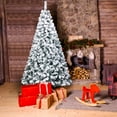 thumbnail image 3 of SEGMART Outdoor 6ft Snow Flocked Christmas Trees, Artificial Christmas Automatic Tree with 750 Tips, Solid Metal Stand, Decorations for Home, Festival, Party, Christmas, Indoor, Outdoor, S9522, 3 of 8
