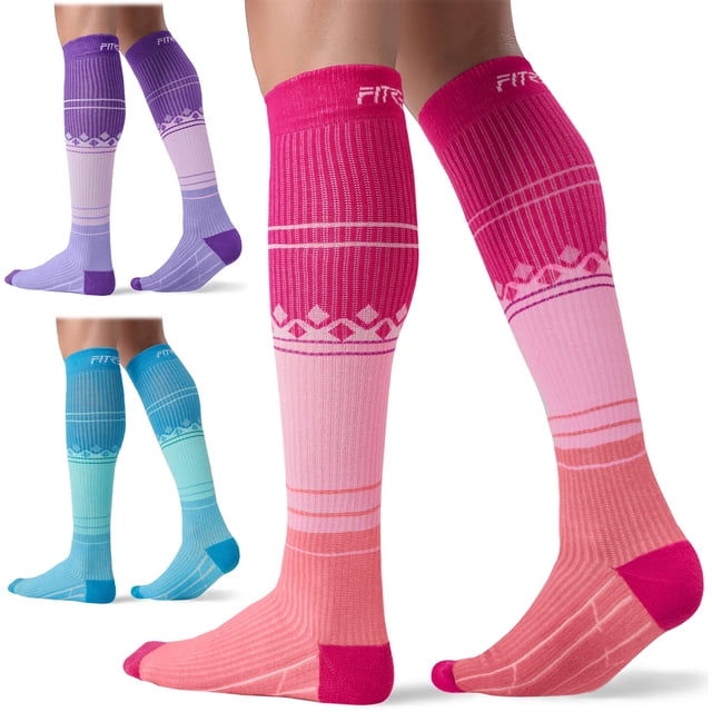 Calcetines de compresión FITRELL para mujeres y hombres de 15 a 20 mm Hg