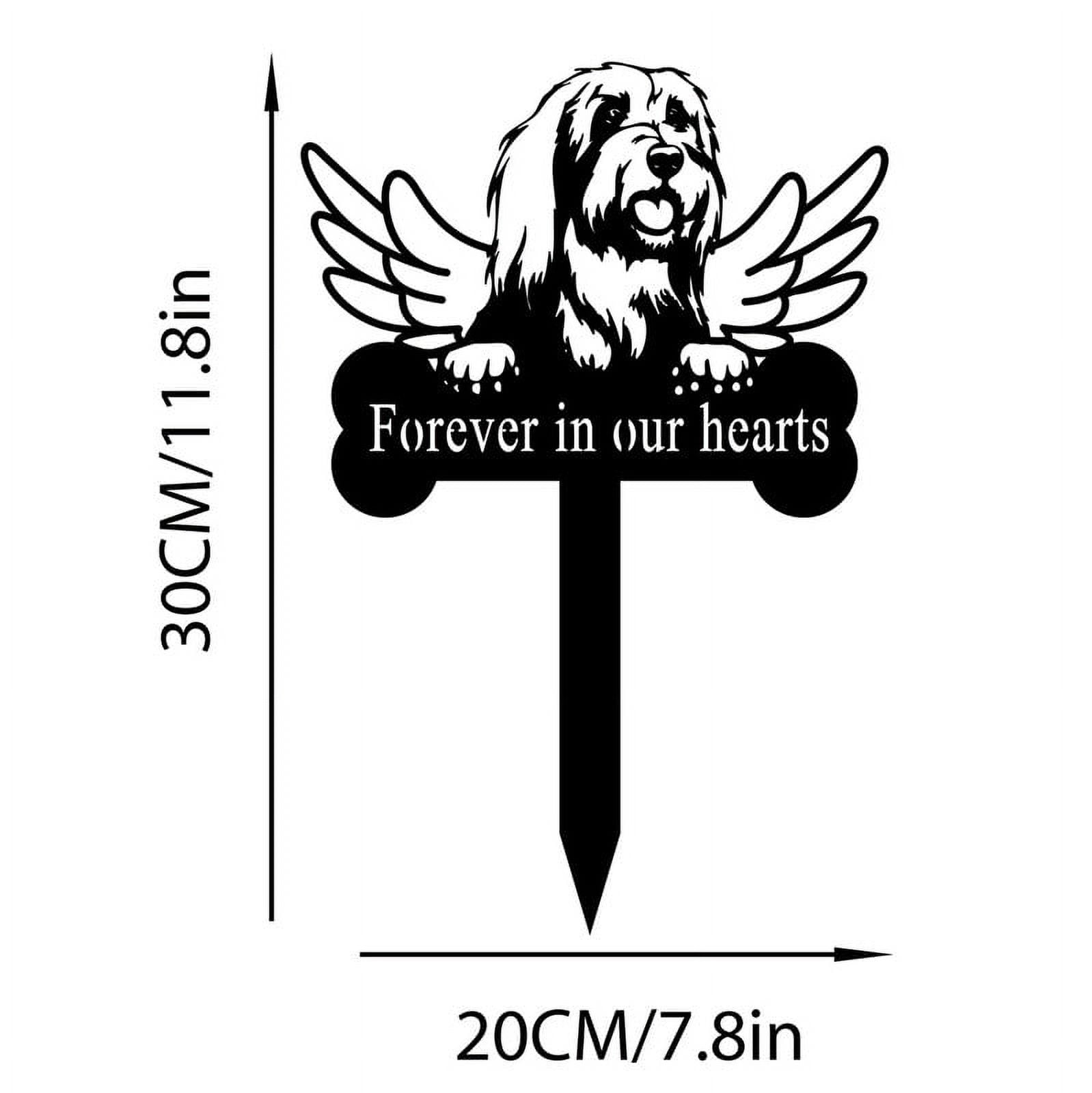 Pet Grave Markers Sign,Memorial Stake Plaque, Metal Outdoor Yard Decor Animal Remembrance Loss Gift, Sympathy Sign