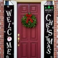 thumbnail image 6 of Merry Christmas Banners, Front Door Welcome Christmas Porch Banners Red Porch Sign Hanging Xmas Decorations for Home Wall Indoor Outdoor Holiday Party Decor, 6 of 7