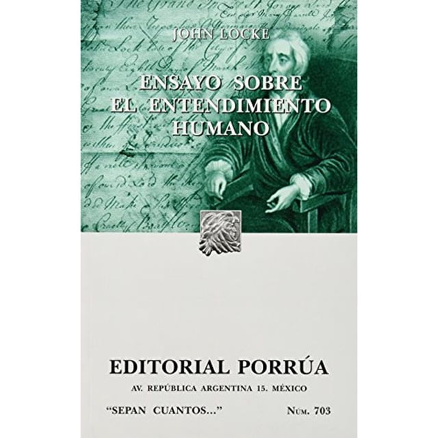 Libro Ensayo Sobre El Entendimiento Humano Tapa Blanda, Autor John Locke, Editorial Porrua