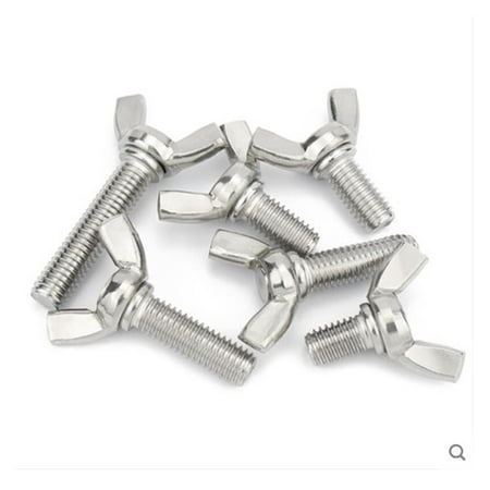

ZX 2-10pcs DIN316 304 Stainless Steel Or Black Steel Zinc Wing Bolts Butterfly Screw M3 M4 M5 M6 M8 M10 Wing Head Thumb Screws (Color : 45mm_304SS M5 (10Pcs))-0810